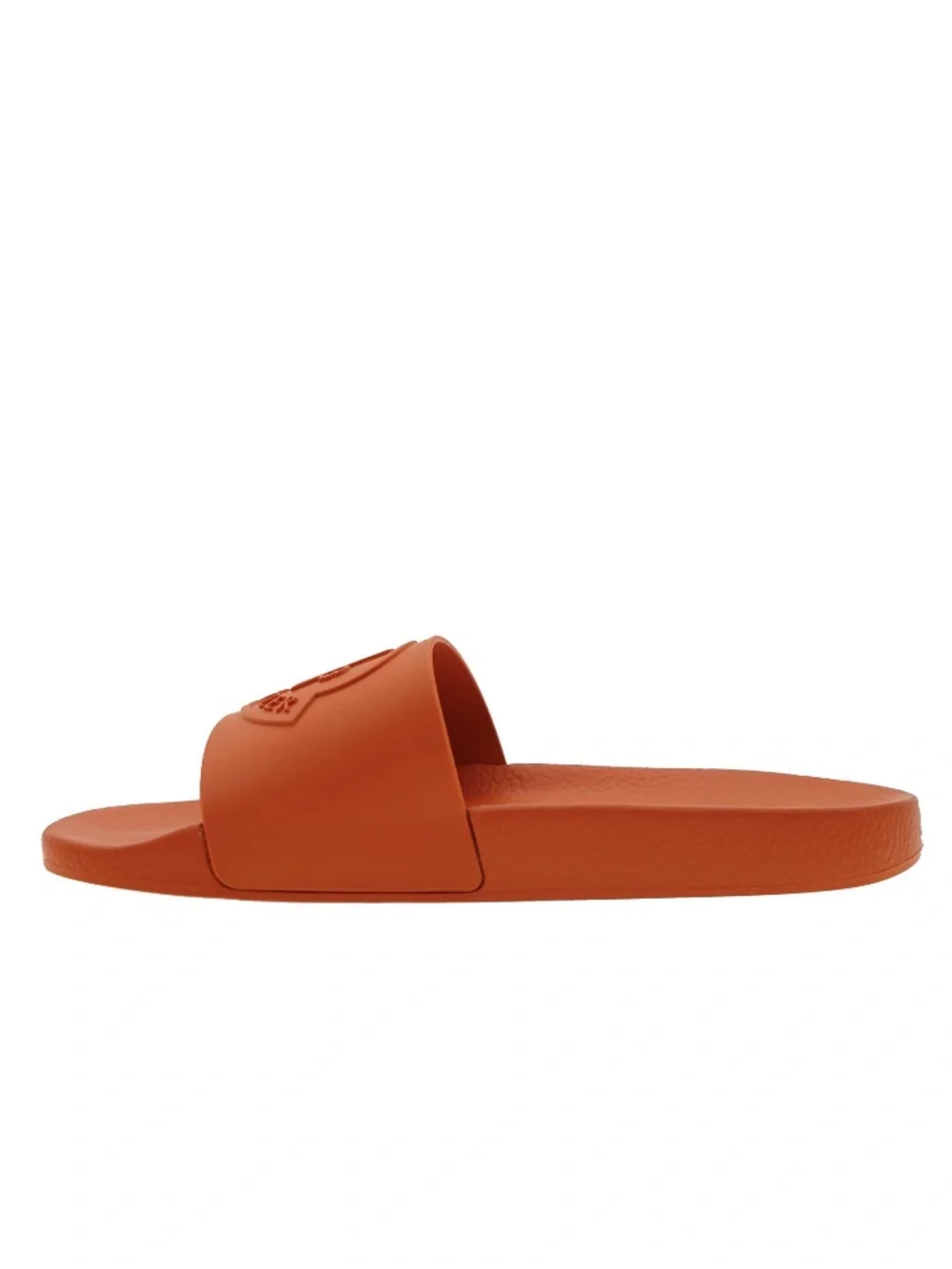 Moncler Men Basil Slides Orange Rubber Size 12 US New